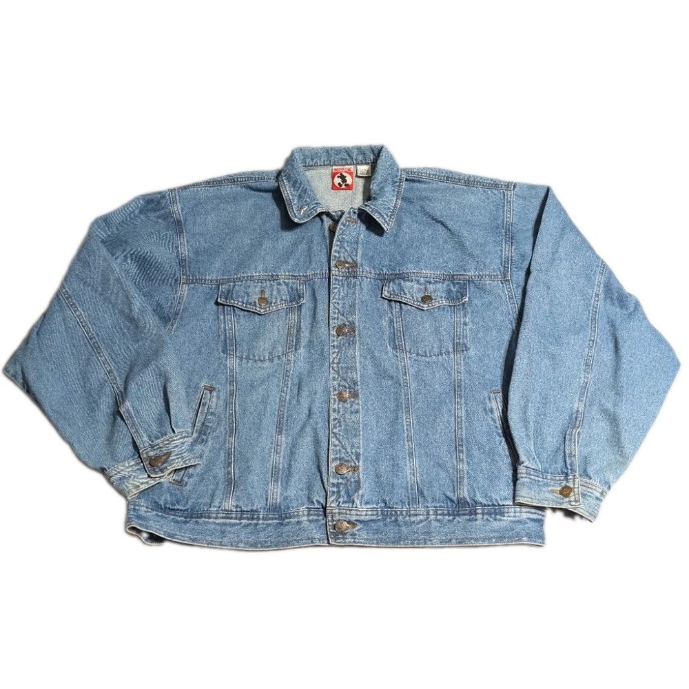 Vintage Disney Mickey Inc Denim Jacket XXL Mickey Mouse Embroidered 90s